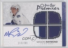 2007 O-Pee-Chee Premier Quad Rookie Memorabilia 113/299 Mason Raymond Auto 0i5j