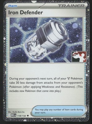 Pokemon Iron Defender 118/132 Prize Pack Series 8 Cosmo Holo Pack Fresh - NM