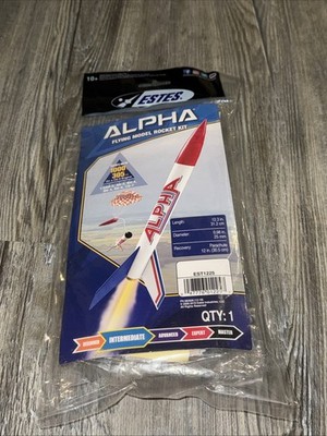 BRAND NEW / SEALED Estes Alpha Rocket Kit - 1225 Flying MODEL - 1000 Feet