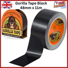 Gorilla Tape Black Extra Strong Tough Grip Water Resistant UV Durable 48mm x 11m