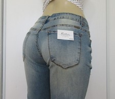 New KANCAN Size 13 Jeans Womens Light Blue Distressed Skinny Denim