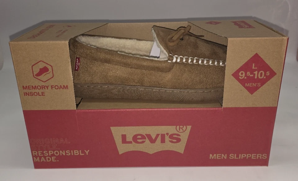 Zapatilla Levi's para hombre tallas M/L/XL/XXL plantilla de espuma viscoelástica bronceada que absorbe la humedad Foto 2 de 4