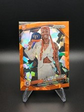 2025 Panini Prizm WNBA - Rookie Variation Saniya Rivers #150 Orange Cracked Ice