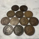 Twelve 12 Indian Head Pennies 1  Cents--NICE Variety of Dates!