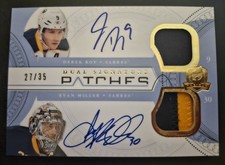 2011-12 The Cup Dual Signature Patches Buffalo Sabres Derek Roy Ryan Miller #/35