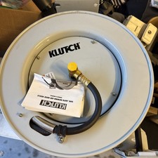 Klutch Auto-Rewind Air Hose Reel with 1/2in. x 50ft. Rubber Hose, 300 PSI