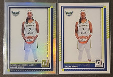 MYISHA HINES-ALLEN 2-CARD LOT 2025 WNBA Donruss HOLO/Base #65 DALLAS WINGS Mint