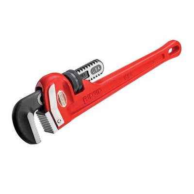RIDGID 14 in. Straight Pipe Wrench, Heavy-Duty Plumbing Tool, Hook Jaws