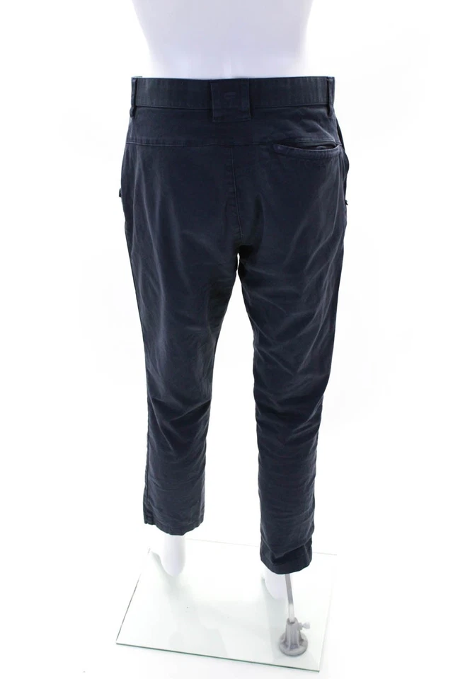 Pantalones Fabletics Mujer Algodón Tiro Medio Pierna Recta Azul Marino Talla M Foto 3 de 4