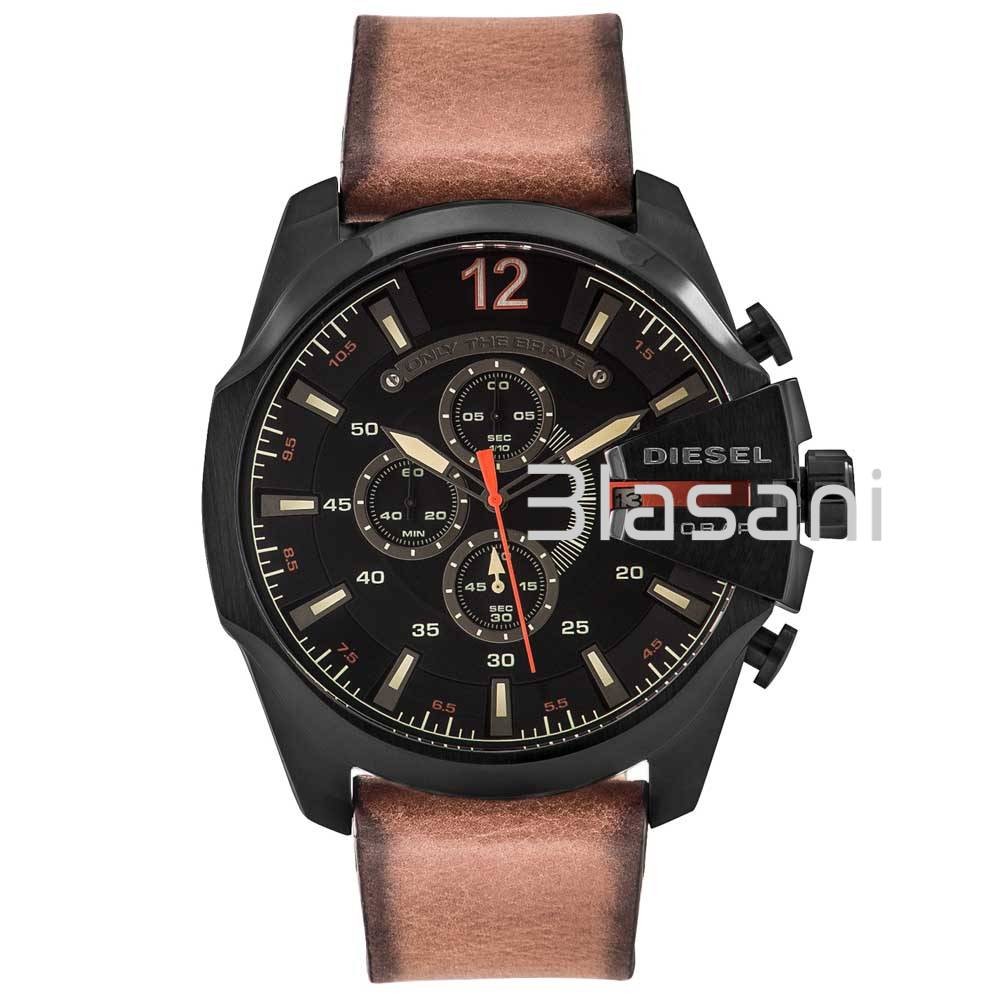 Diesel DZ4343 Mega Chief Men's Chronograph Watch - Black\Brown for