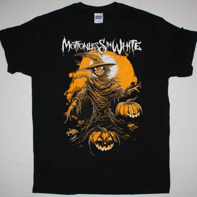 Motionless In White Merch Scarecrow  Black Cotton T Shirt Full Size S-5XL