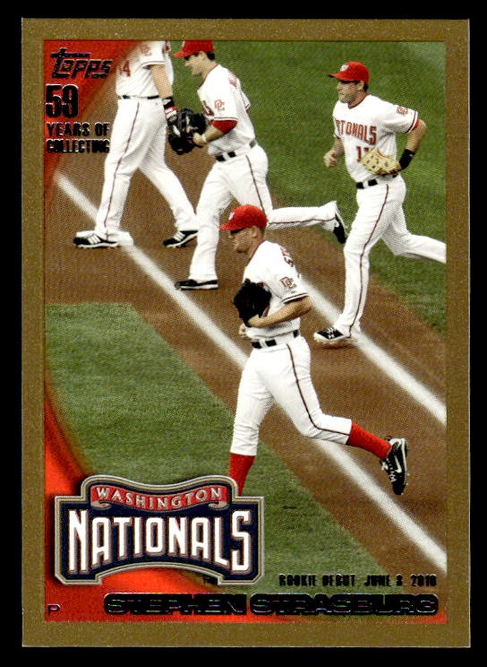 Stephen Strasburg 2010 Topps Update Gold #/2010 #US-55 Washington Nationals ESE