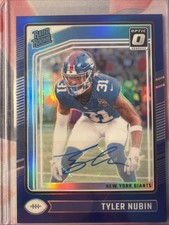 Tyler Nubin 2024 Panini Donruss Optic /99 Blue Rookie Auto #296 Giants