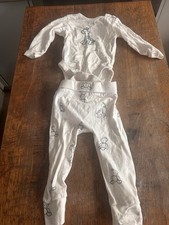 Adorable Baby Pyjama Set 🧸🦒 | 6–9 Months | Giraffe Top & Teddy Bear Bottoms