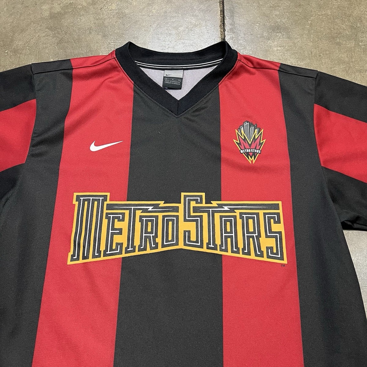 MLS メトロスターズ ユニフォーム　激レア Vintage New York Metro Stars Red Bull Nike Soccer Jersey Med