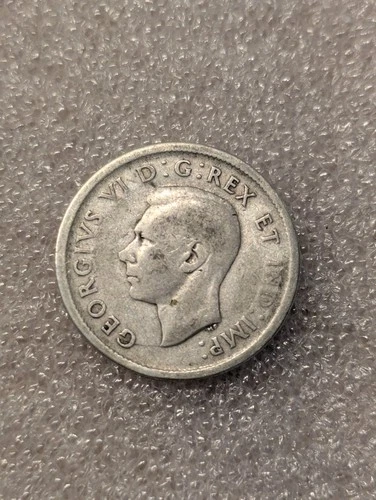 1938 CANADA 25 cent coin Canadian vintage 80% silver coin