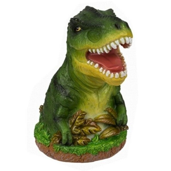 Tirelire dinosaure T-Rex en résine verte pour chambre d'enfant