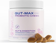 90 Ct Gut Max Probiotic for Dog ,Digestive  Immune Support Duck Flavor for Dogs