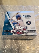 2019 Topps Chrome Baseball Jumbo Hobby Box - 5 Auto - Factory Sealed