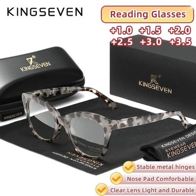 KINGSEVEN Reading Glasses Rectangle Frame For Men Women Presbyopia glasses +1.0+