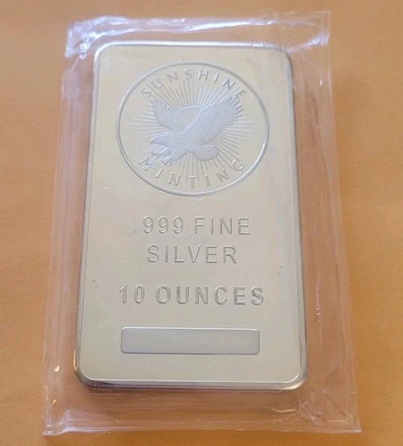 10 Ounces Sunshine Minting .999 Silver Bar Sealed