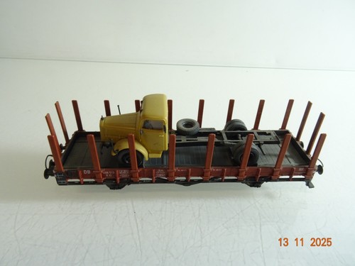 Roco H0 46480 Rungenwagen mit LKW Ladung der DB RR4555 o. | Condition: Gebraucht