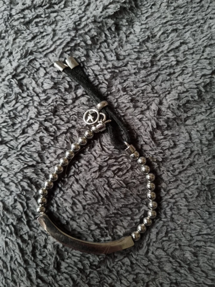 Подлинный Michael Korrs браслет серебристого тона и кожи носили один раз - Изображение 3 из 4