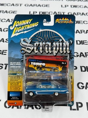 JOHNNY LIGHTNING 1961 Chevy Impala SS 409 Blue Lowrider 1:64 Diecast Scrapin