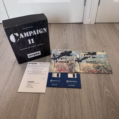Vintage Commodore Amiga Campaign II 2 Disk Big Box Spiel Retro Computerspiel