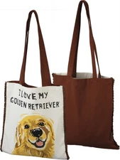 Primitives By Kathy Market Shopping Tote - I Love My Golden Retriever