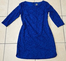 Vince Camuto Women’s Royal Blue Floral Lace Casual Dress Size 8  