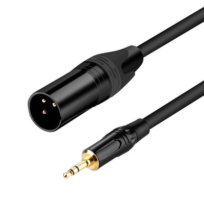 3.5mm to XLR Cable, 1.5 FT XLR to 3.5mm Unbalanced 1/8 inch Mini Jack Stereo ...