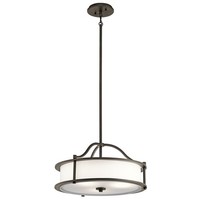 Pendelleuchte Corda In Bronze Ø46Cm Verstellbar 3-Flmg Lampe Esstisch Wohnzimmer