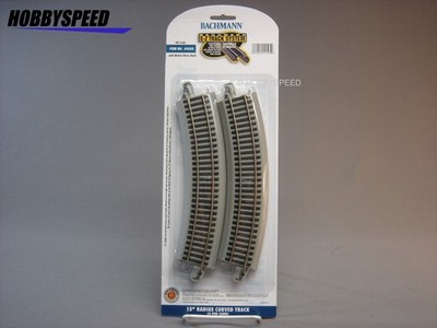 BACHMANN E-Z TRACK HO 15'' RADIUS CURVES (4) nickel silver roadbed BAC44505 NEW