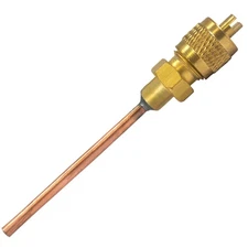 Appli Parts APVS-14182 1/4 in SAE Access Schrader Valve x 1/8 ODF x 2 in Copper