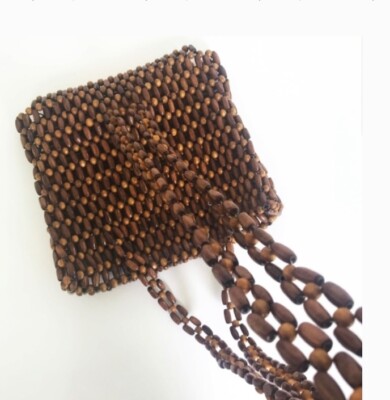 Zara natural wood bead backpack Zara Wood Exterior Bags & Handbags for Women for sale | eBay main image 4