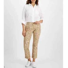 Tommy Hilfiger Floral Print Ditsy Hampton Chino Rolled-Cuff Pants MSRP 59.50