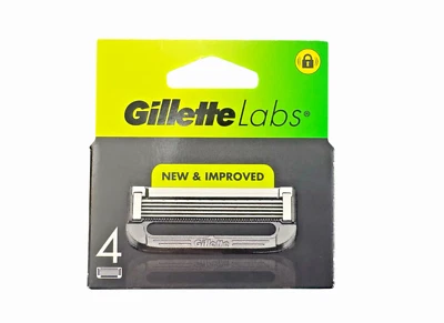 Gillette New & Improved Labs Razor Blades | 4 Pack Cartridge Refills | 5 Blades