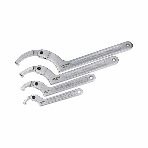 Adjustable Hook Wrench C Spanner 19 - 175mm For Slotted Retaining Rings 4pc - 第 1/6 張圖片