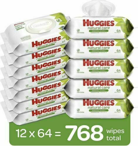 Huggies Natural Care Sensitive Unscented 768 Wipes BRAND NEW EXPEDITED SHIPPING - Picture 1 of 1