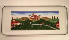 Villeroy & Boch Design Naif Sandwich Platter 13.5" x 6" Tray Rectangle Porcelain