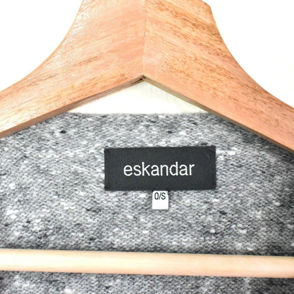 ESKANDAR Women’s Vest Top Open Front Sleeveless Wool Gray Size O/S - Image 2 of 4