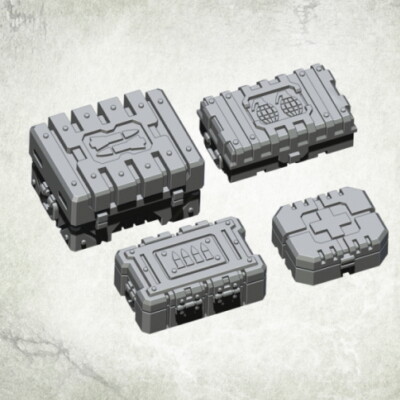 Legionary Supply Boxe (4) Bitz Bits  Kromlech Resin KRBK028