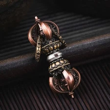 Vajra Pestle Pendant 2.0 In Copper, Tibetan Jewelry for Men,