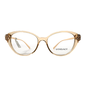 New VERSACE Women's Eyeglasses VE 3262-B 5215 Transparent Brown Frame 