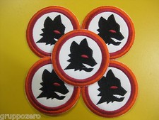 STOCK 5  PEZZI patch AS ROMA CALCIO toppa ricamo piccola LUPA curva sud ULTRAS
