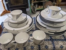 Christopher Stuart Angles 34 Piece Place Setting Set Vintage Art Deco Geometric