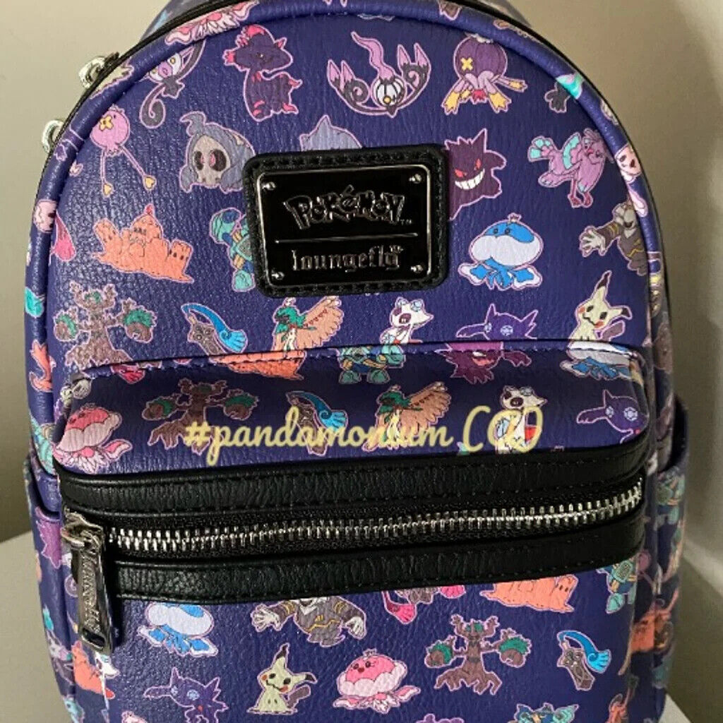 Loungefly Pokemon Ghost Type AOP Mini Backpack RARE Gengar Plus Others  Purple