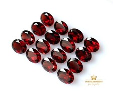 8x6 MM Natural Loose Red Garnet Oval Cut Gemstone Lot , AAA Quality
