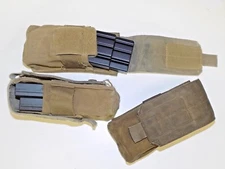 Fire Force USMC Round Double Mag Pouch in Coyote - USGI - Qty 3